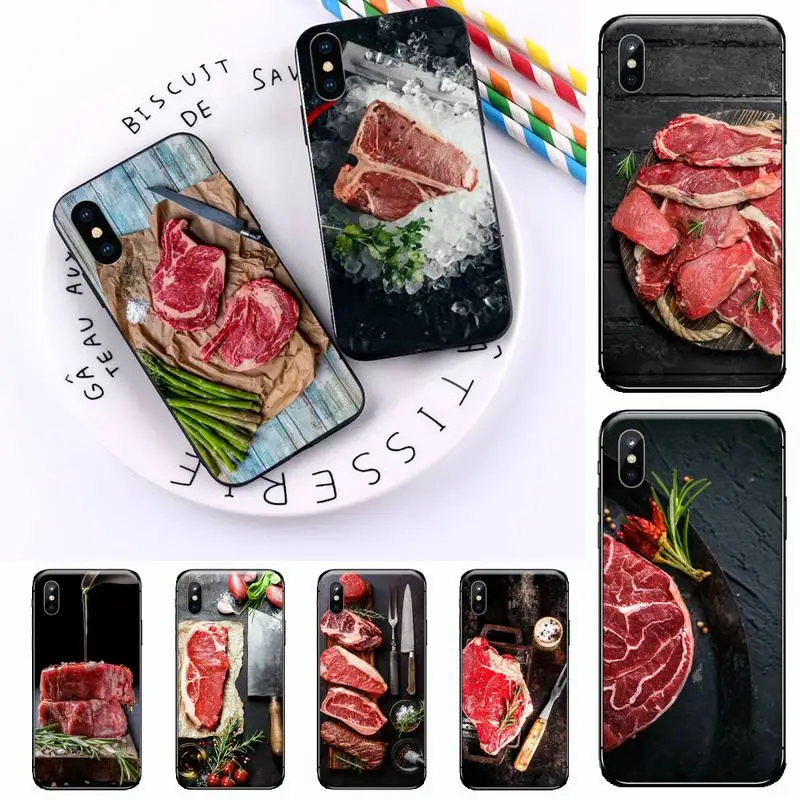 

Raw meat delicious food Phone Case For iphone 12 11 13 7 8 6 s plus x xs xr pro max mini