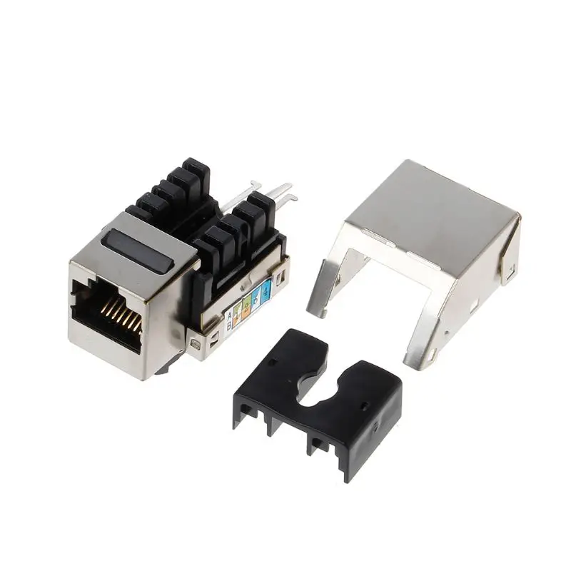 1 шт. 1 шт. RJ45 Keystone Cat6 экранированный FTP медный сплав UTP сетевой модуль Keystone Jack сетевой разъем адаптер информационный разъем