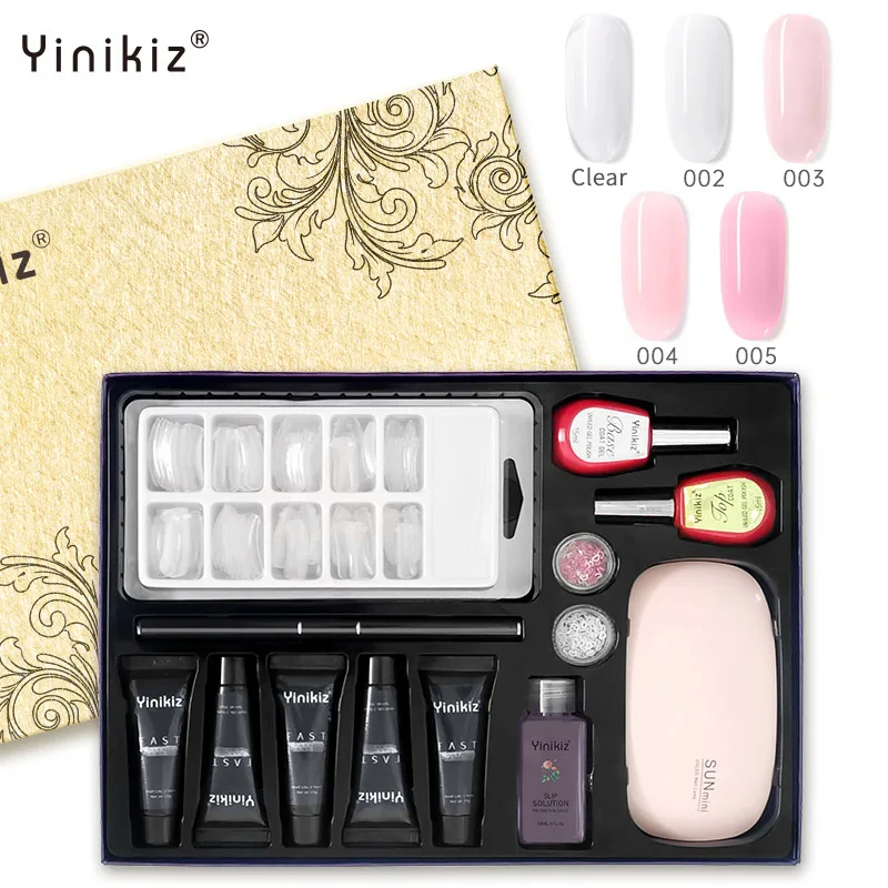 Yinikiz полимерные гели для ногтей 30 г УФ быстрое наращивание Камуфляжный
