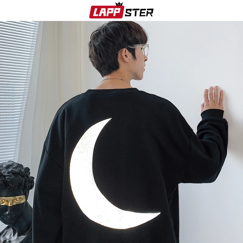 LAPPSTER мужская Японская уличная одежда с буквенным принтом толстовки 2019 пуловер