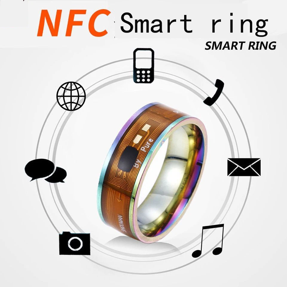 Модное умное водонепроницаемое мужское кольцо NFC с функцией пары из нержавеющей стали, высокотехнологичные украшения, подходящие для Android и...