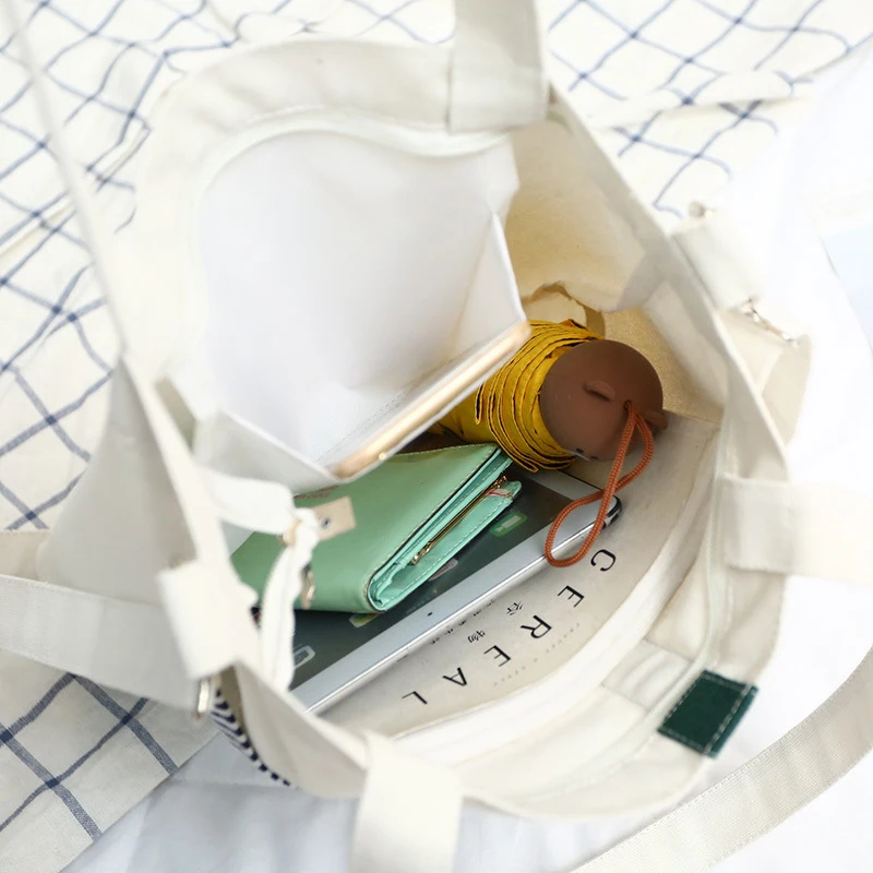 

canvas shoulder bag women tote bag girl shopping bag female protable bag