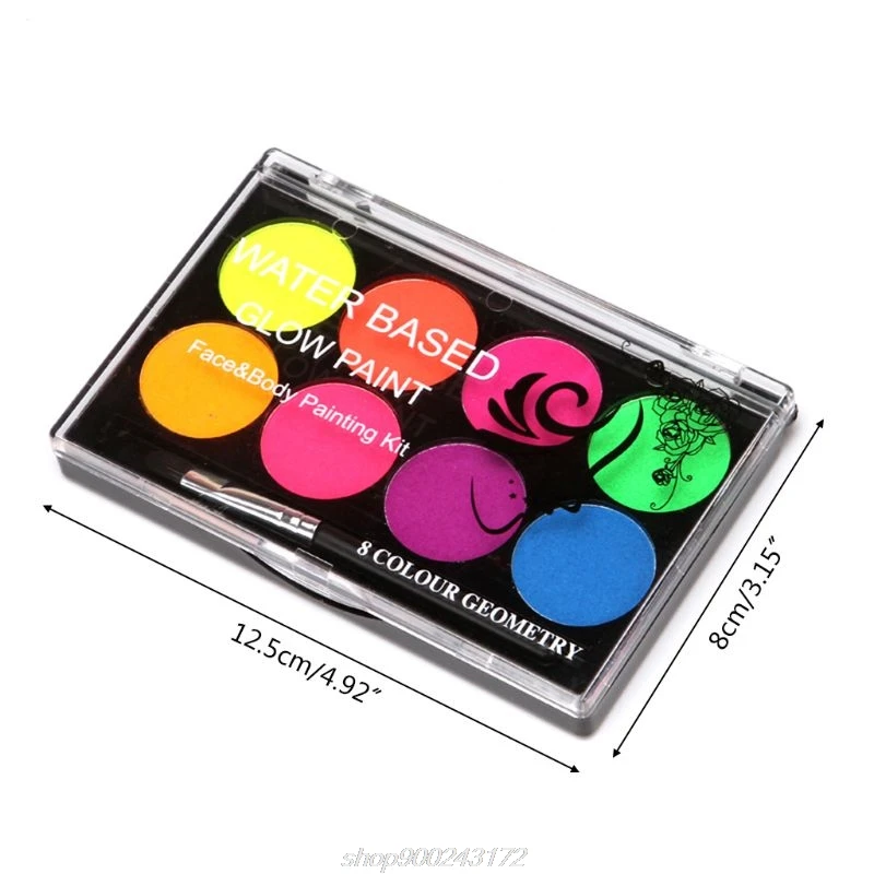 

1 Box Drawing Pigment Water-Soluble Non Toxic Body Paint Makeup Painting Kit with Brush A14 21 Dropship