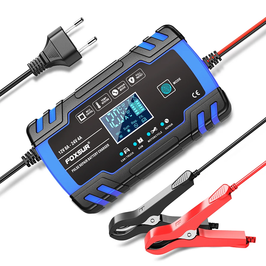 8-амперное зарядное устройство FOXSUR для автомобиля грузовика гольфа