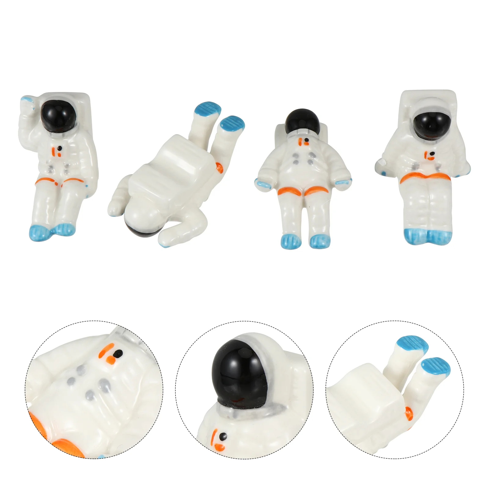 

4 Pcs Astronaut Shaped Chopsticks Holder Cutlery Storage Rack Chopsticks Rest