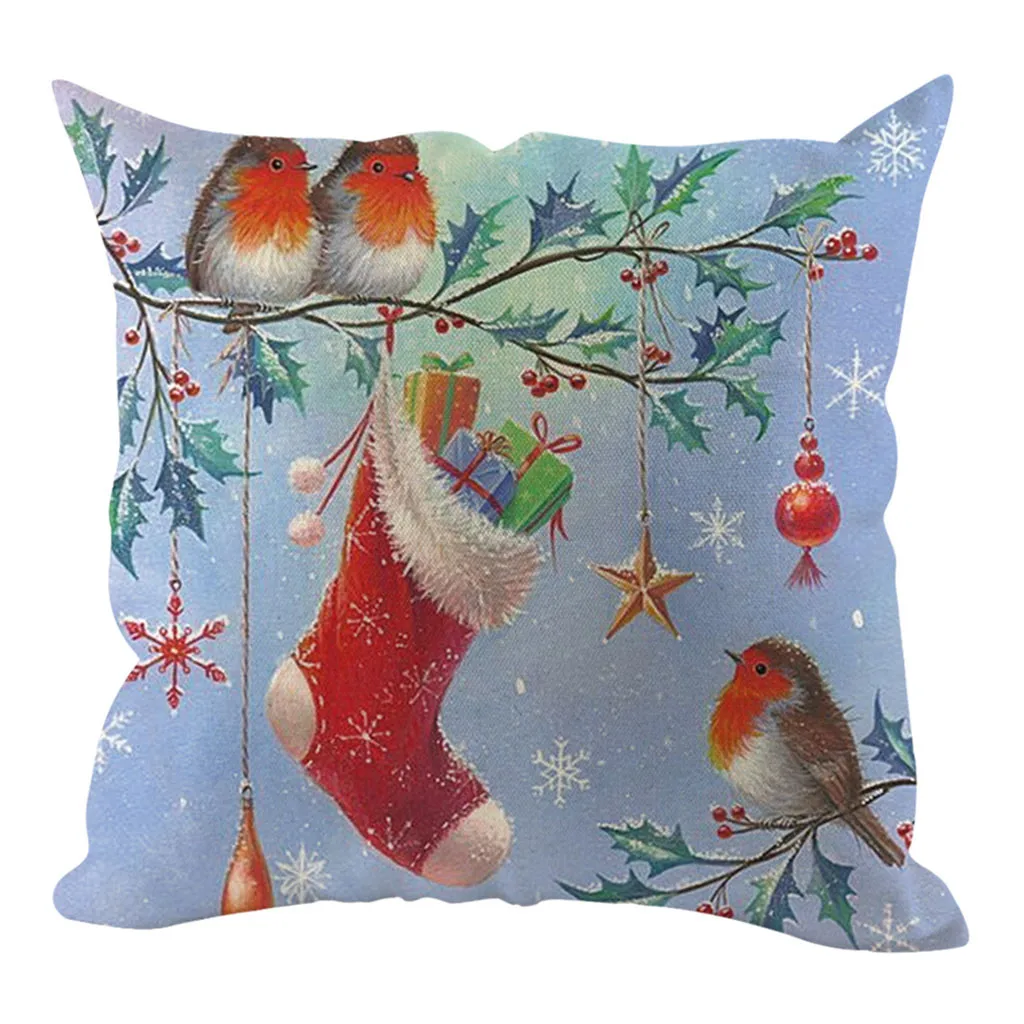 P Рождественская наволочка для подушки Новогодняя Наволочка на подушку 40 см x 40 см наволочка на подушку наволочка на Рождество Poduszki pozewka Новая мода - Цвет: P