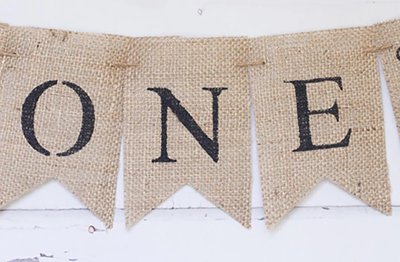 Божья коровка с днем рождения Мешковина баннер в горошек декор для первого дня |