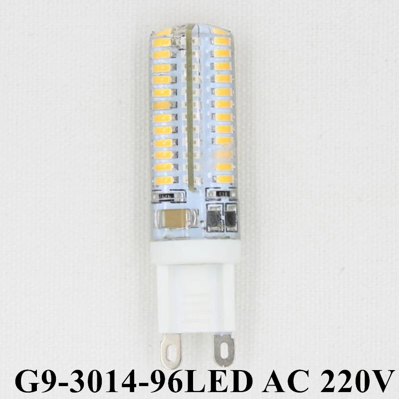 10 шт . Мини G9 7 Вт 9 Светодиодная лампа 3014 SMD AC 220 В 240 типа Кукуруза 64 светодиода 104