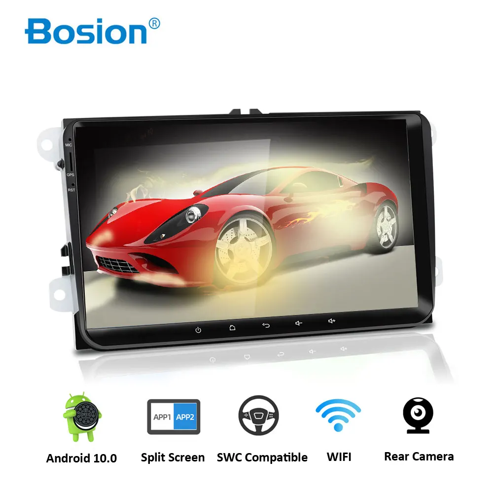 Автомобильный мультимедийный плеер Bosion Android 10 0 2Din автомобильный DVD для