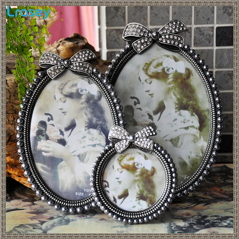 Металлическая рамка для фотографий с жемчугом в стиле ретро украшение дома