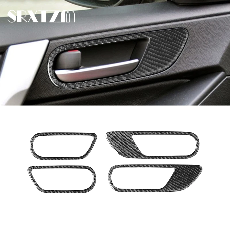 Стильная Автомобильная внутренняя дверная ручка из углеродного волокна крышка