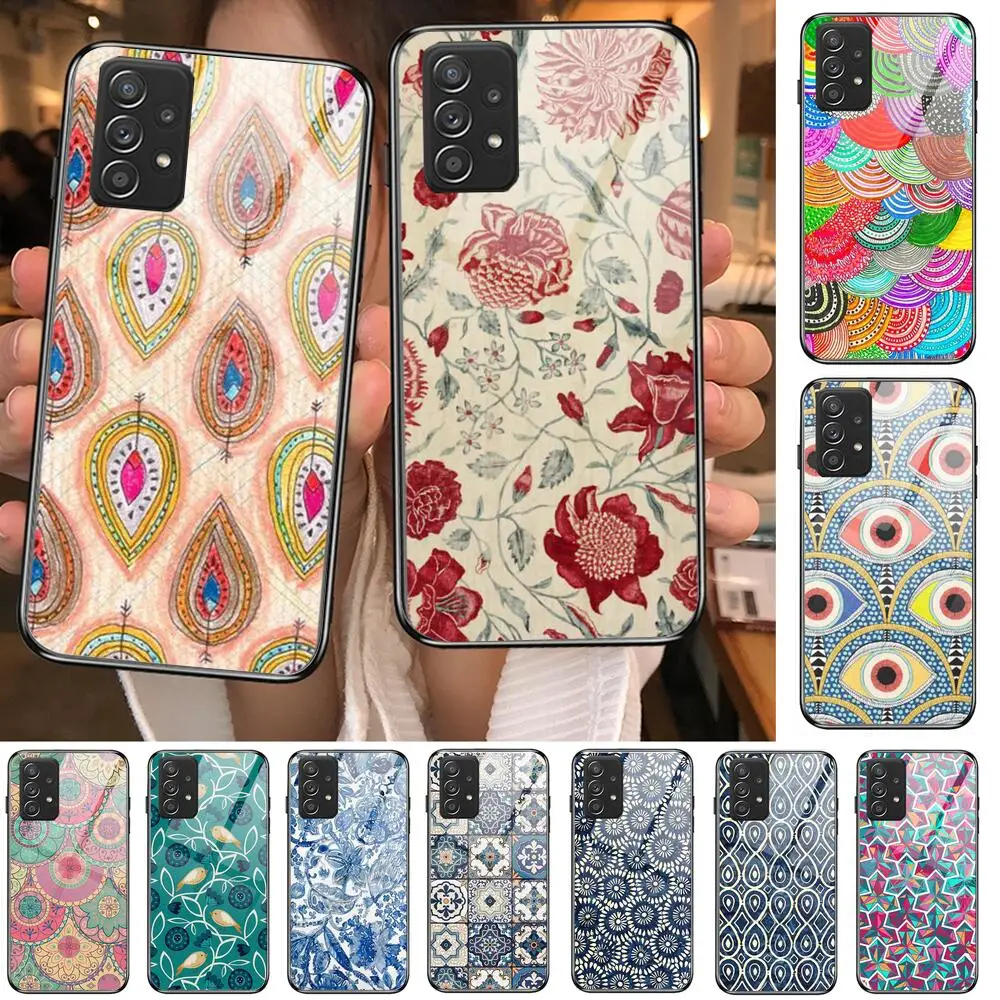 

Hot Art Flowers Banana Leaf Tempered Glass Case Phone For Samsung Galaxy A51 A71 A60 A70S A70 A80 A21S A41 A20E A50 A30S 5g A32
