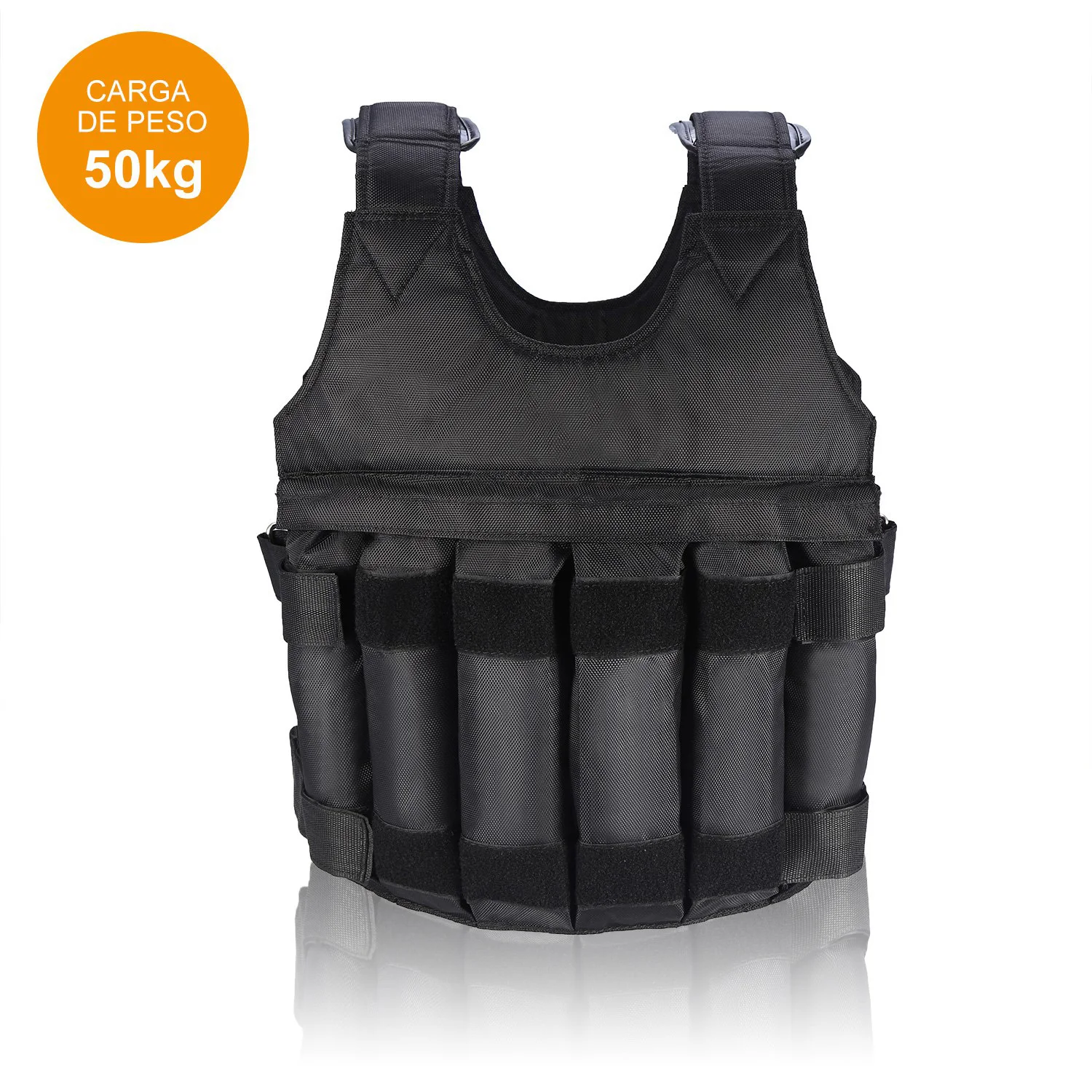 

Adjustable Weighted Vest for Exercise Fitness Holds up to 110LB (Empty Vest, Weights NOT Included)