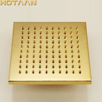 free shipping gold color 8 inch 20x20cm square overhead rain shower head copper bathroom showerchuveiro yt 51103