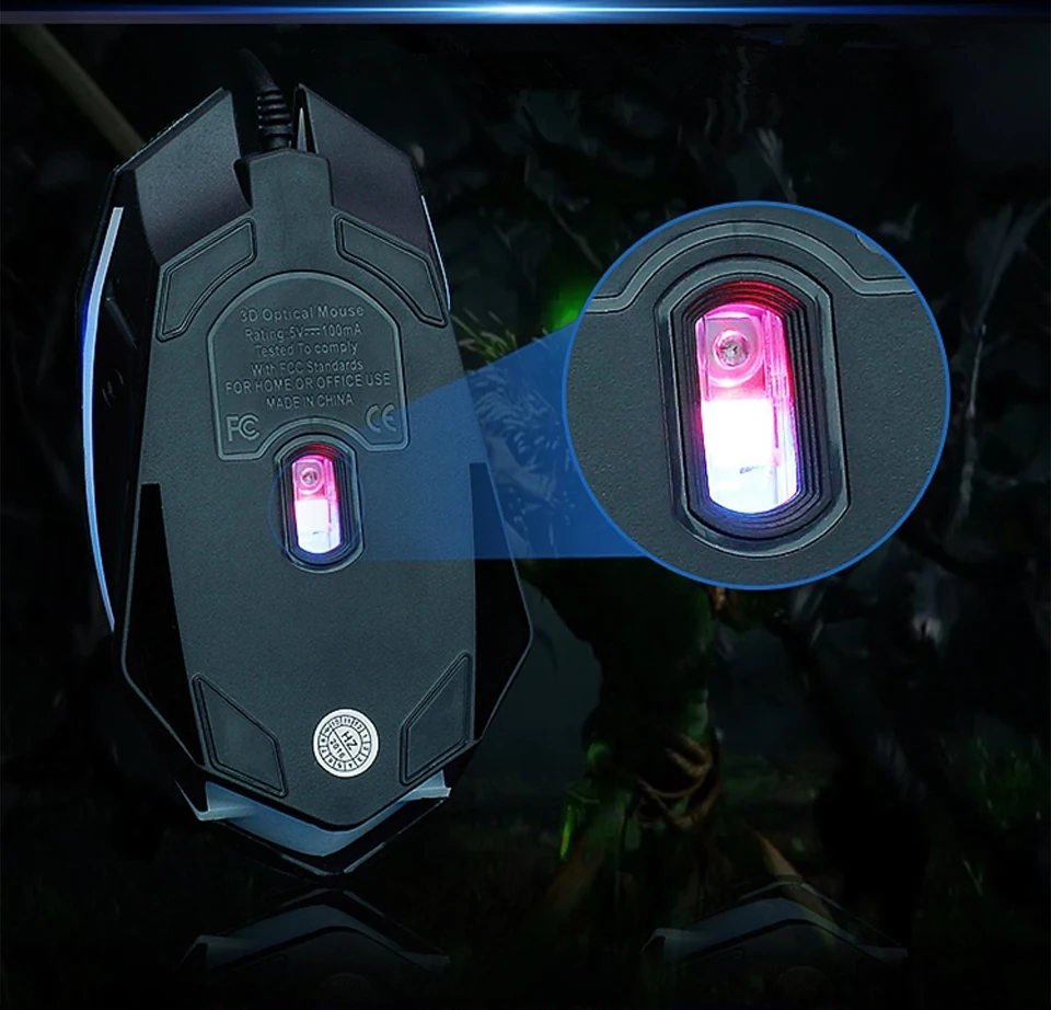 Antscope маленькая волшебная сила увеличенная Проводная usb-мышь с подсветкой конкурентоспособная игровая мышь ноутбук офисная светящаяся мышь