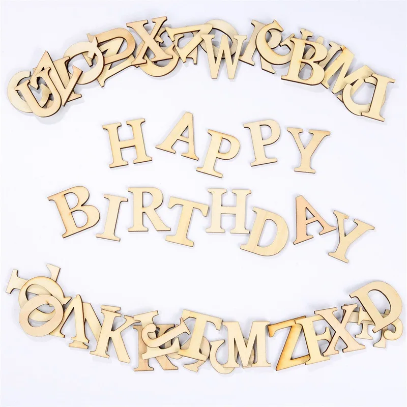 

100pcs Mini Love Wooden Heart 52pcs Creative Letters Alphabet Word Wood Hearts Bridal Wedding Party Festival Home Decoration