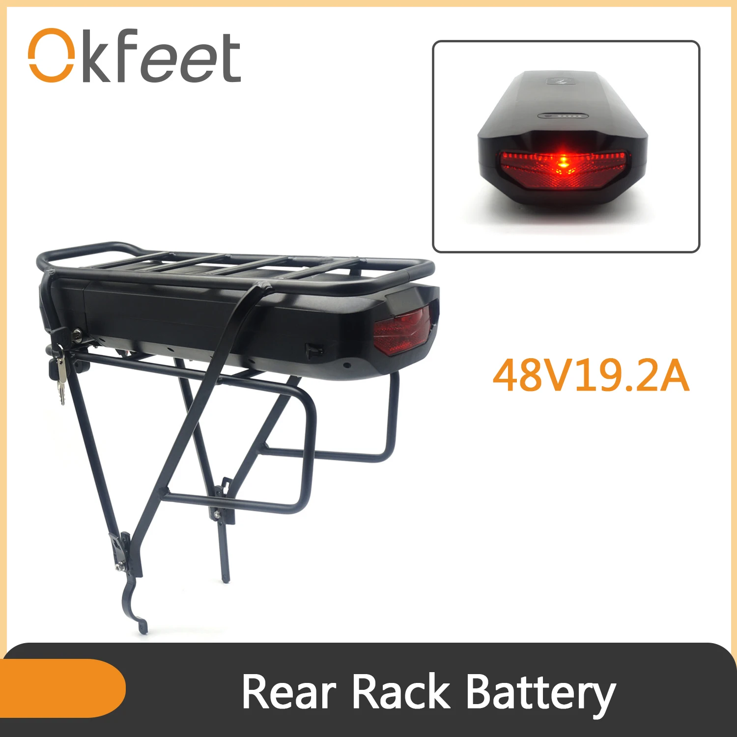 Okfeet 48V электрический велосипед Батарея пакет для электрического велосипеда LG 19.2Ah