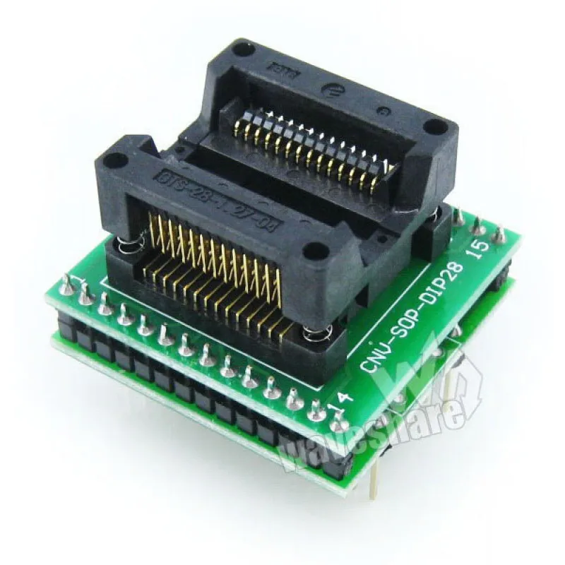 SO28 SOIC28 SOP28 до DIP28 (A) Φ Enplas IC АДАПТЕР тестовый разъем 1 27 мм Шаг 7 5 ширина | Электронные