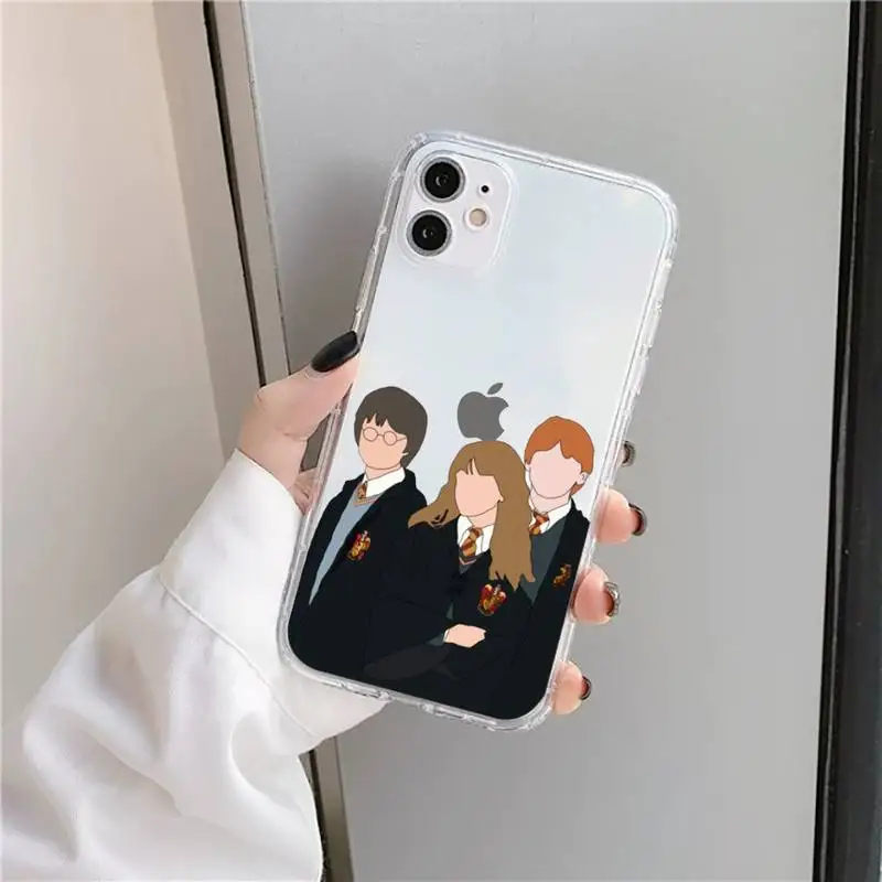 

Weasley Twins Draco Malfoy design Phone Case Transparent for iPhone 11 12 mini pro XS MAX 8 7Plus X XR Samsung S10 9 8 7 6 Plus