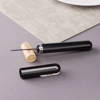 stainless steel wine bottle opener air pump opening tools stainless steel pin jar cork remover corkscrew kitchen accessories
