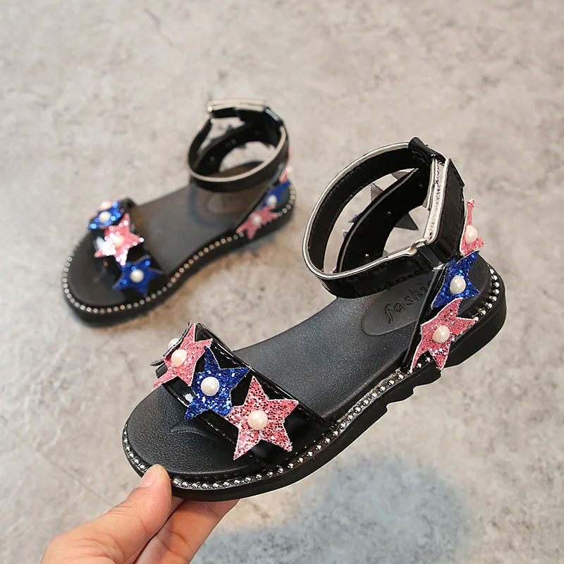 Новые летние удобные сандалии принцессы на мягкой подошве дышащие Нескользящие