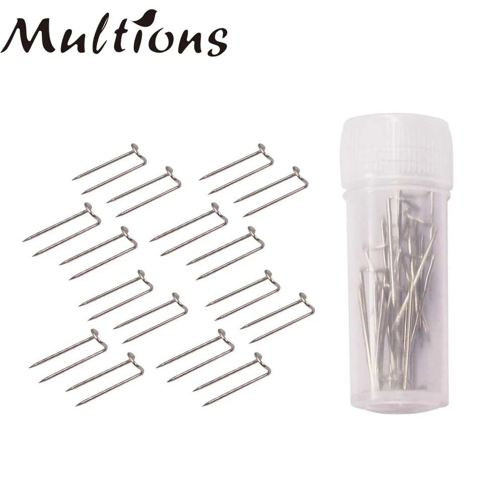 

20Pcs/pack U-Pin Stainless Steel Sewing Pins Fine Satin Dressmaker Pins for Jewelry Display Quilt Applique Needles Sewing Tools