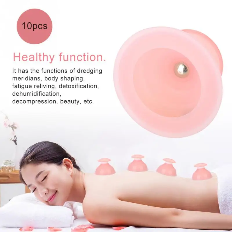 

10 Pcs Silicone Cupping Masssage Suction Cup Therapy Vacuum Suction Massage Medical Body Health Care Cupping Set