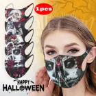 Маска для лица с рисунком призрака, черепа, моющаяся многоразовая маска для домашней вечеринки, фестиваля, бара, женская модная Тканевая маска для ухода за лицом