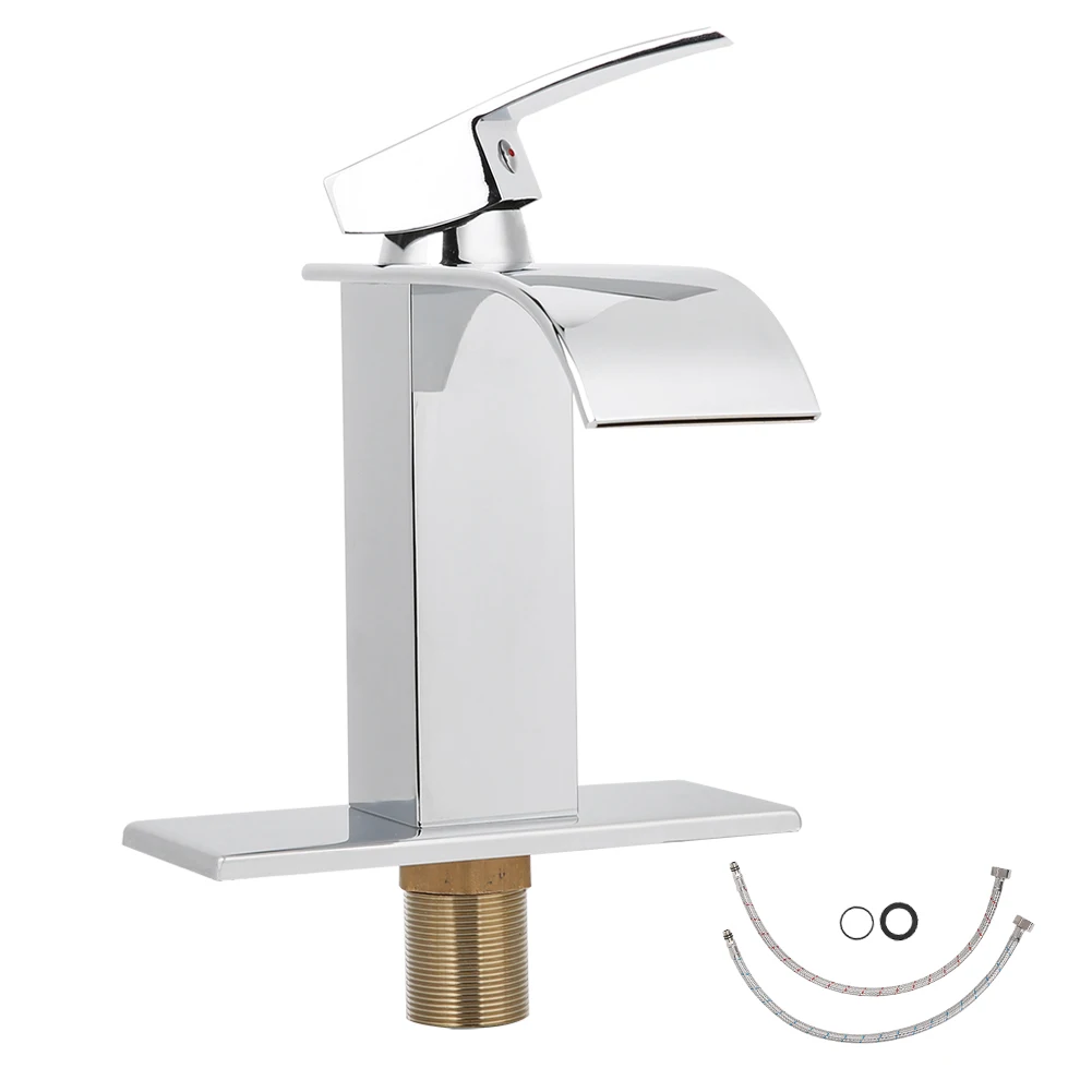 /2 на одно отверстие Водопроводной воды кран Широкий носик водопад горячей и