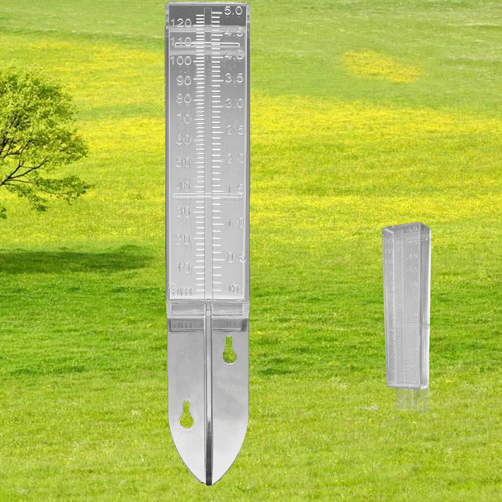 Rectangle Rain Gauge Measurement Ground Spike Precipitation Garden Yard Rainfall Measuring Tools Outdoor Meteorological Measurer | Дом и сад