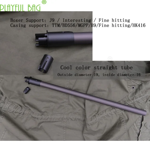 1pcs FFRAS обновленный материал fishbone MK12-MOD1 аксессуары черный бык AR-TTM-BD556 модифицированный резьбовой порт общий водяной пистолет M27 - Цвет: 1pcs
