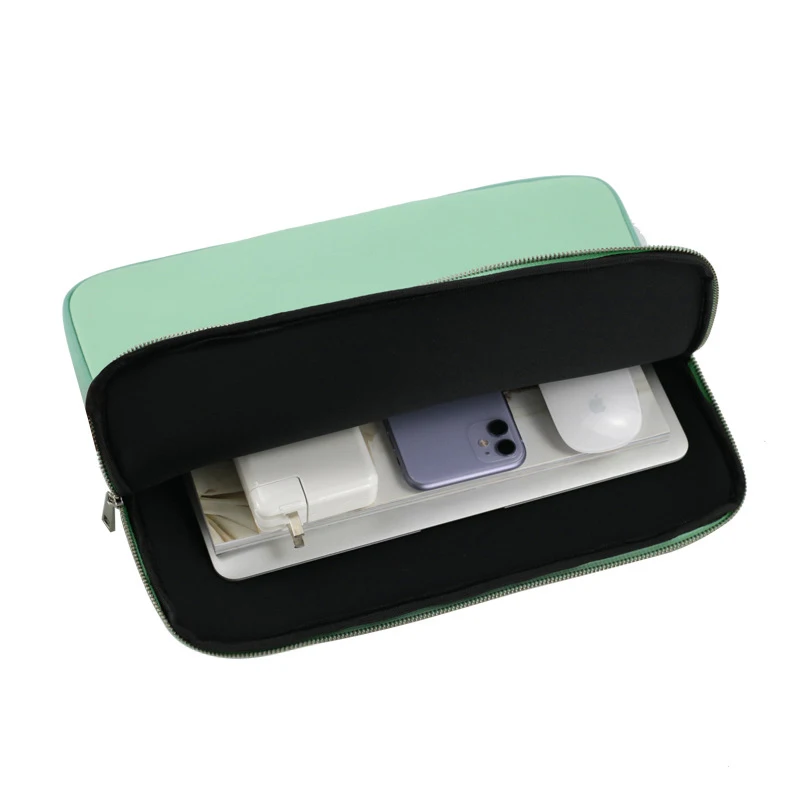 PU Waterproof Laptop Bag Cell Phone Charger Book Storage Handbag Digital Liner Pouch Portable Travel Computer Gadgets Organizer