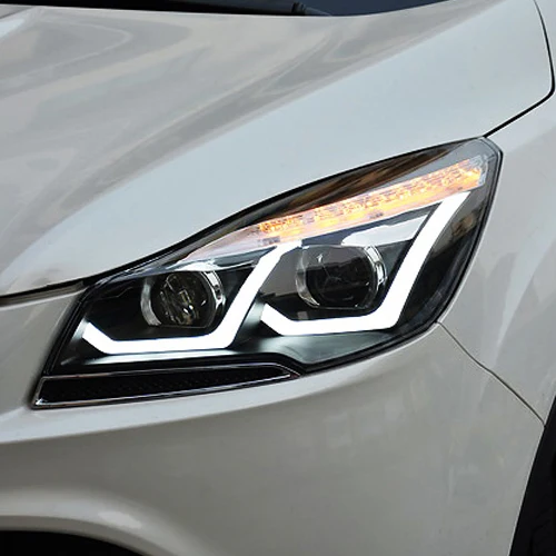 Стайлинг автомобиля для Ford Kuga фары светодиодный 2013 2014 2015 DRL линзы двойной луч