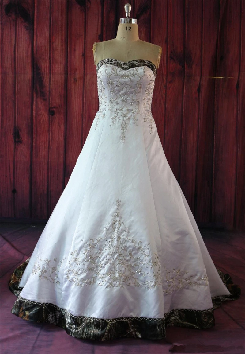 Женское винтажное свадебное платье It's yiiya белое камуфляжное трапециевидной