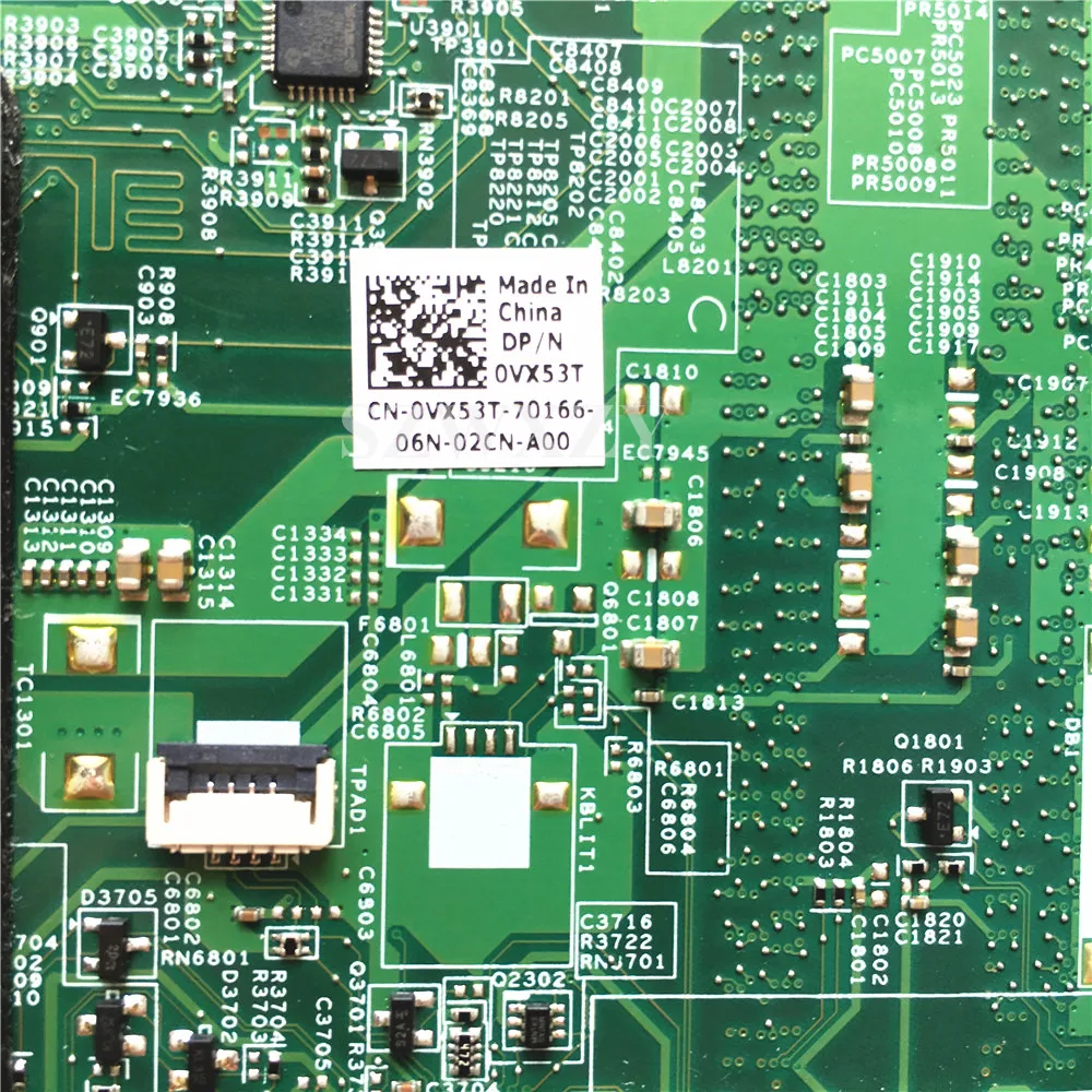 СОП для DELL Inspiron N5010 Материнская плата ноутбука CN 0VX53T VX53T 48.4HH01.011 HM57 HD 5470M/512M