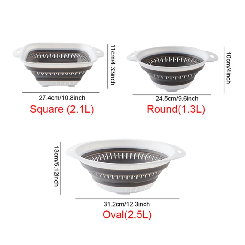 Кухонный Слив Корзина Бытовая корзина для мытья фруктов и овощей складной
