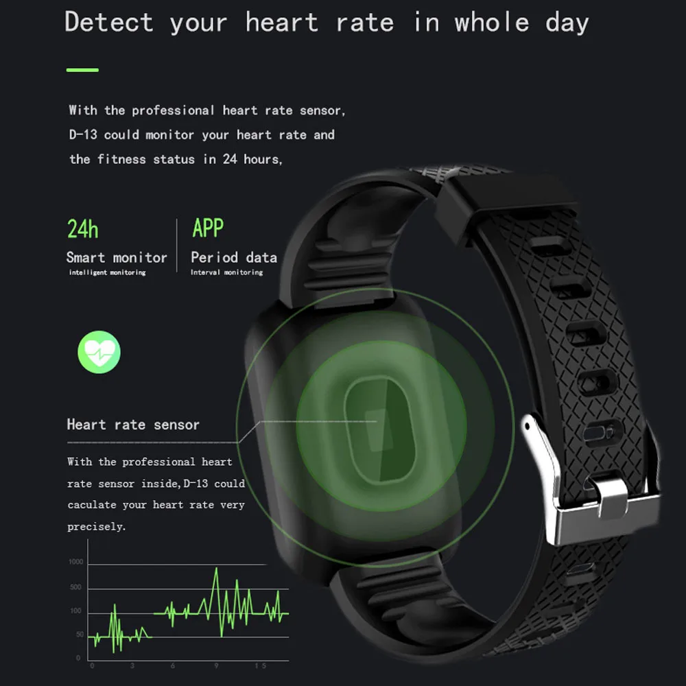 2019 New 1.3 Inch Smart Watch Men IP67 Waterproof Heart Rate Monitor Smartwatch Women For Android IOS PK Apple Friend gift | Электроника
