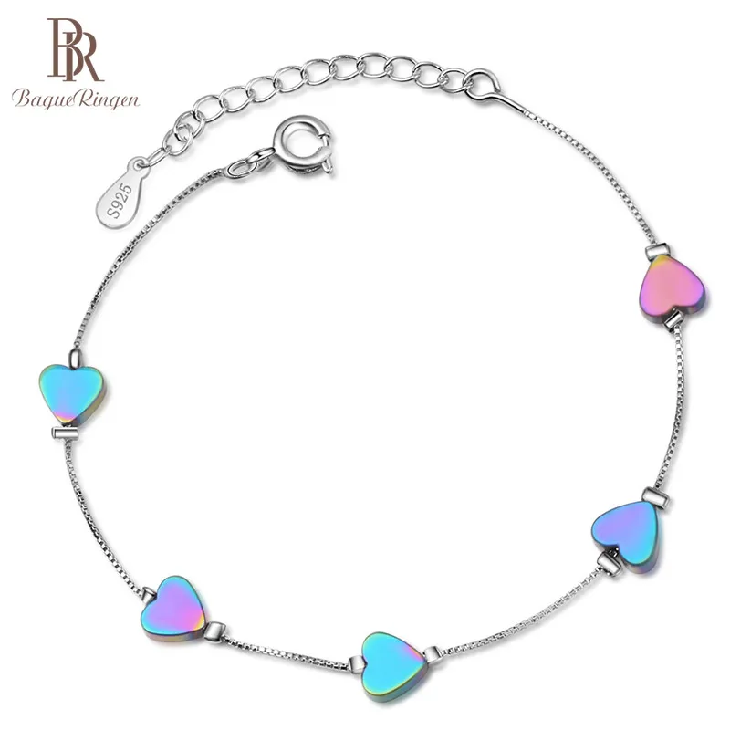 Браслет Bague Ringen простая форма сердца с топазом для женщин индивидуальный