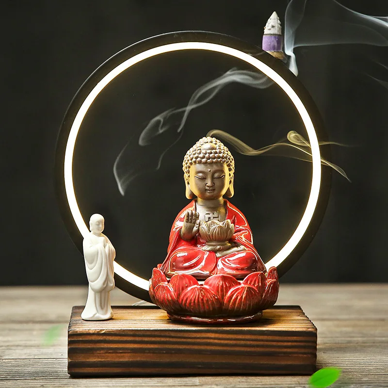 

Керамическая круглая лампа Tathagata, благовония для дома, дзен, поднос для благовоний, горелка для благовоний, многоцелевая Подарочная мебель