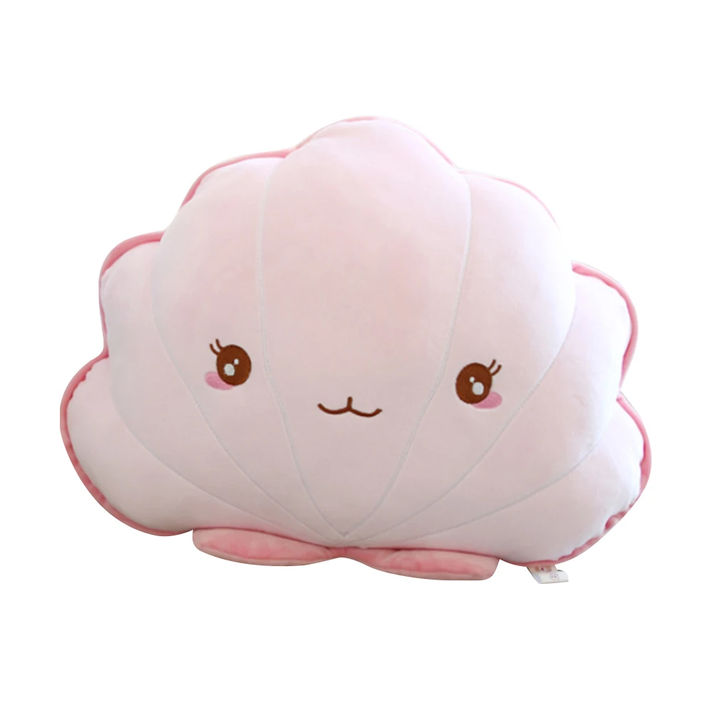 Подушка в форме ракушки милая игрушка-выражение плюшевая заполненная подушка