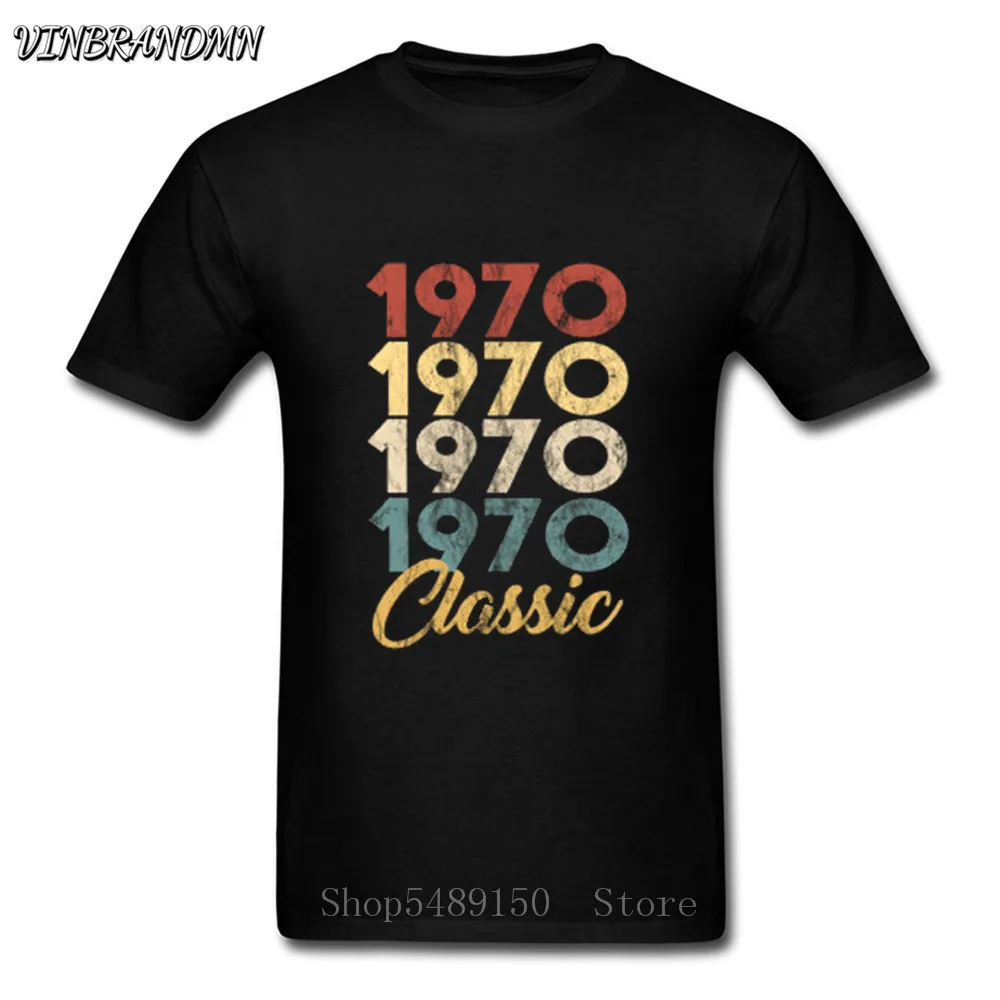 Новинка 1970 Классическая винтажная футболка для 50-летнего дня рождения лучший