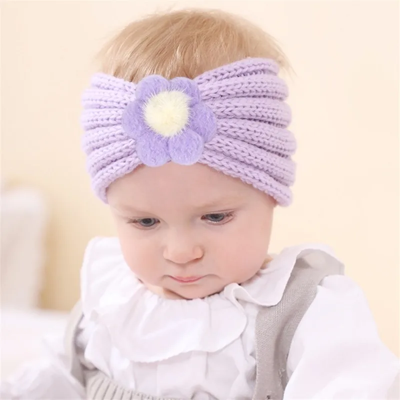 Autumn Winter New Baby Knit Headbands Soft Warm Newborn Turban Infant Toddler Boy Elastic Hair Bands Girl Accessories | Мать и ребенок