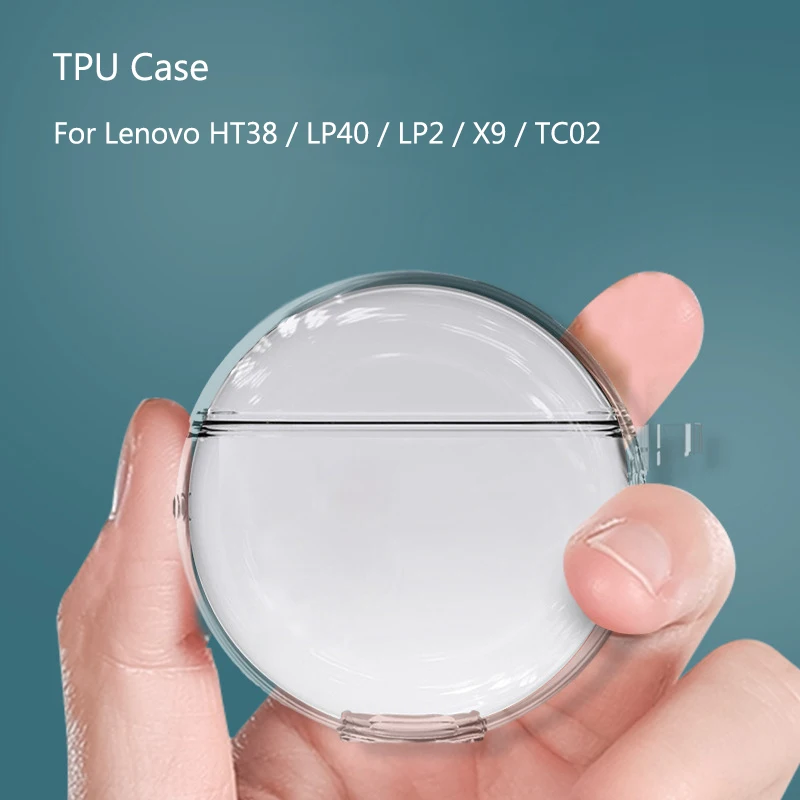 Прозрачный мягкий силиконовый прозрачный чехол из ТПУ Для Lenovo HT38 LivePods LP40 LP2 X9 TC02, чехол для зарядки, сумки без водяных знаков Прозрачный мягкий силиконовый прозрачный чехол из ТПУ Для Lenovo HT38 LivePods LP40 LP2 X9 TC02, чехол для зарядки, сумки без водяных знаков