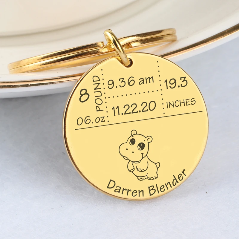 Круглый брелок для новорожденных подарок эксклюзивный нового Папы мамы