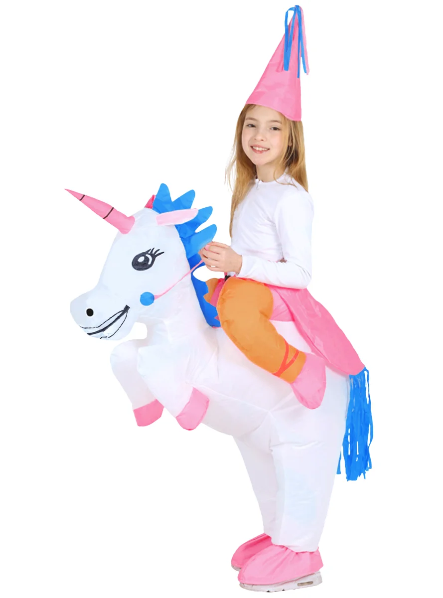 Disfraz inflable de unicornio, poni, halloween, caballo, para mujeres, hombres y niños, mono de cosplay, mascota, vacaciones milagrosas