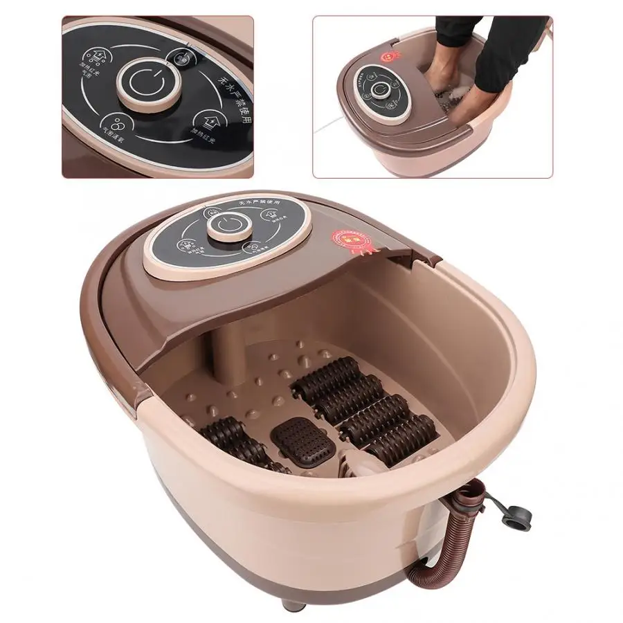 250V Electric Massage Foot Spa Bath Bubble Feet Massager Tub Machine CN Plug without Cover Massage Relaxation