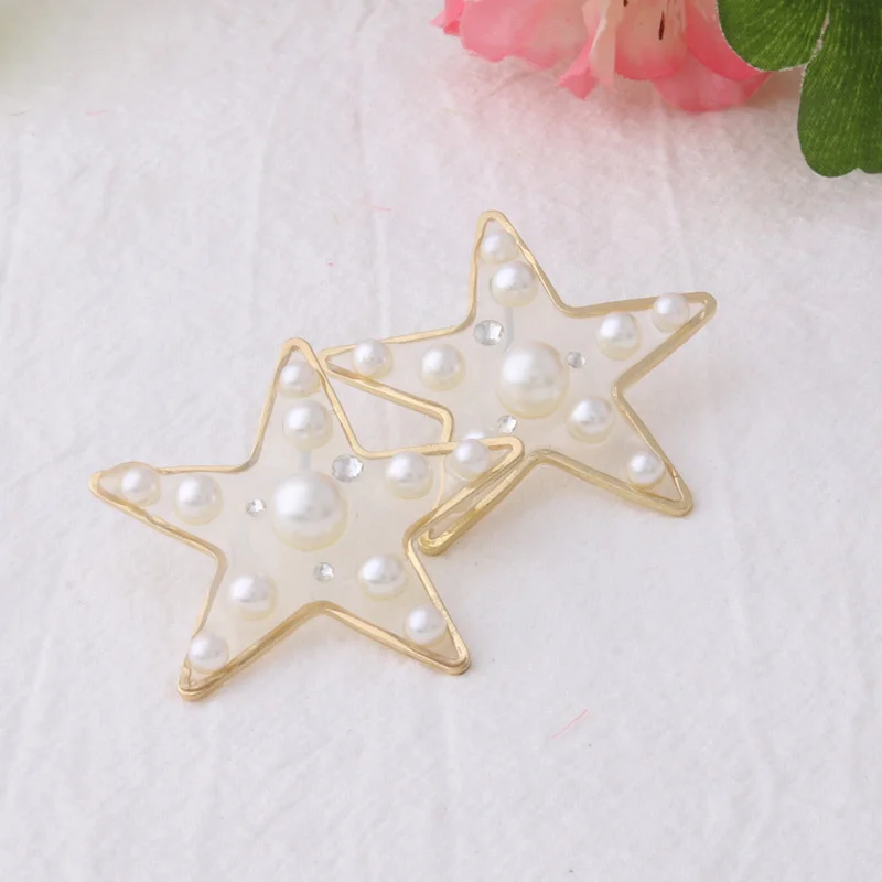NeeFuWoFu серьги в виде сердца звезды натуральный жемчуг модные капли для ушей Прямая
