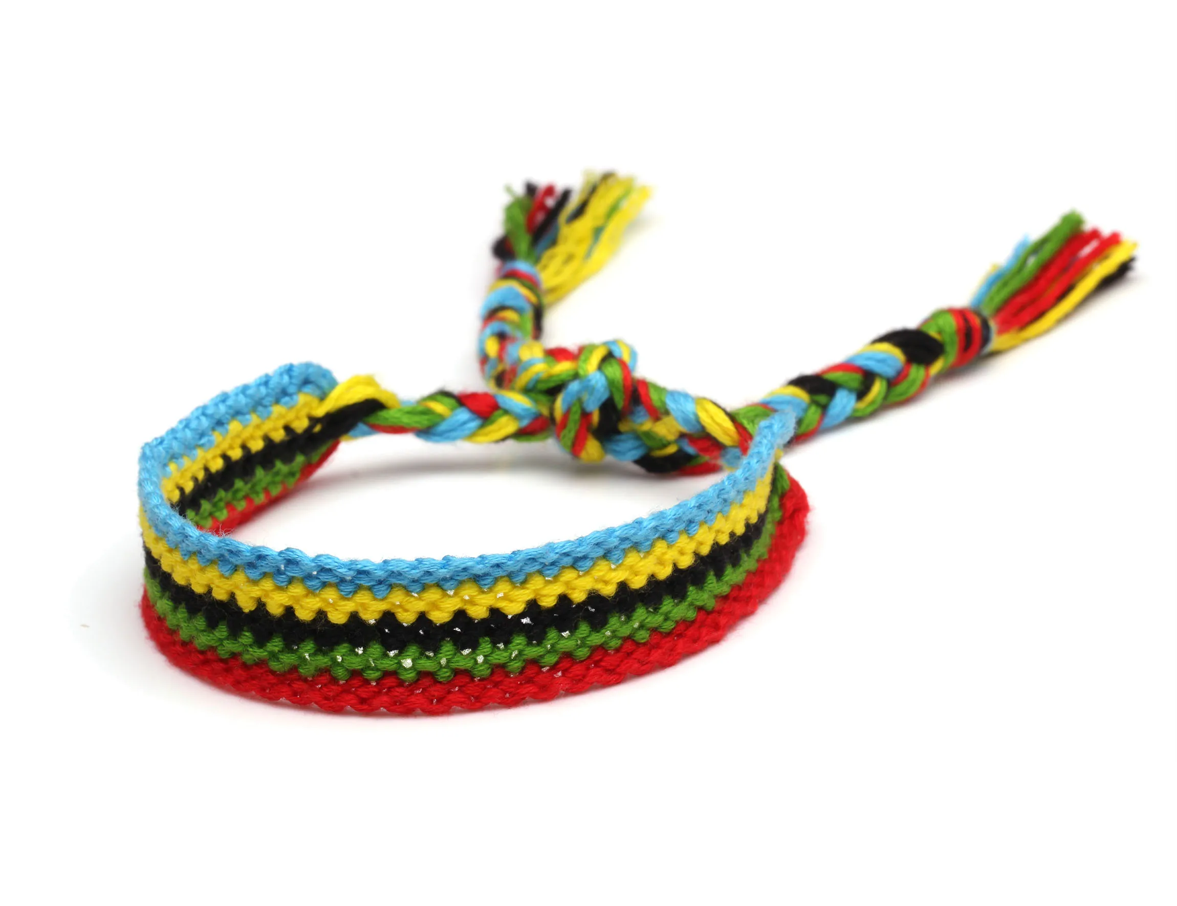 Boho Zipper Woven Friendship Bracelet Women Men Brazilian Hippie Blue Yellow Black Green Red Five Color Streak Jewelry Present |