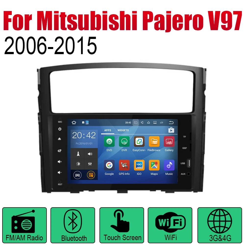 Android автомобильный GPS Navi для Mitsubishi Pajero V97 2006 2007 2008 2009 2010 2011 2012 2013 2014 2015 плеер