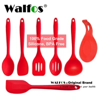 walfos non stick silicone spatula cooking spoon colander shovel cookware set kitchen utensils baking tools kitchen accessories